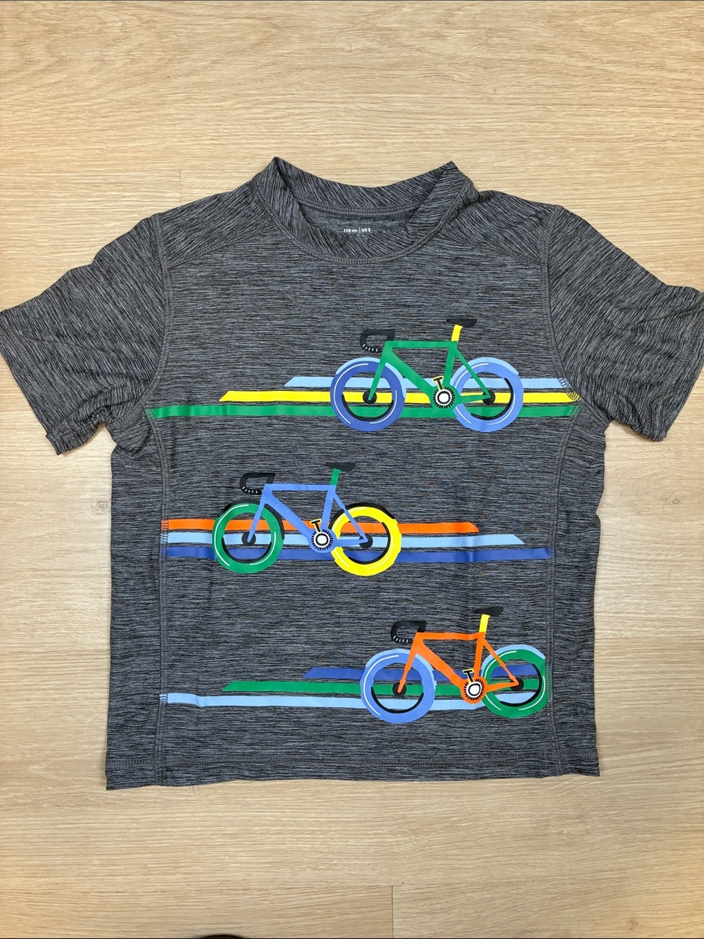 Hanna Andersson Grey Bike Graphic Active Dry Fit Style Tee